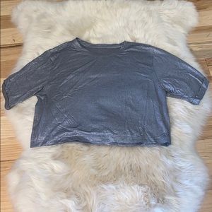 Lululemon X SoulCycle Metallic Crop Top